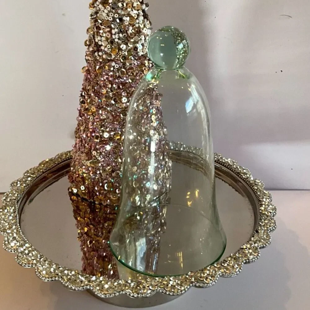 Beautiful glass cloche bell jar small size